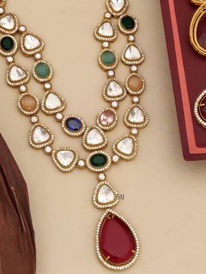 Navaratna Polki Necklace ABDIN02099