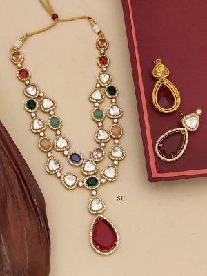 Navaratna Polki Necklace ABDIN02099