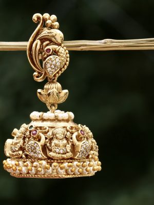 Peacock Antique Jhumkas ACCIE02275