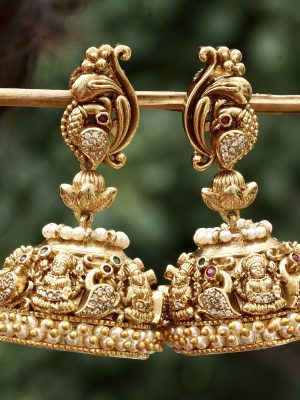 Peacock Antique Jhumkas ACCIE02275