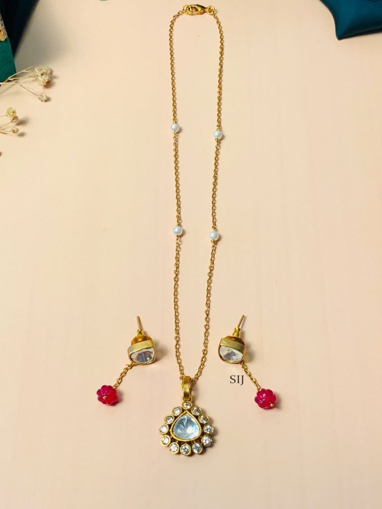 Polki Pendant Chain ABDIPC02061