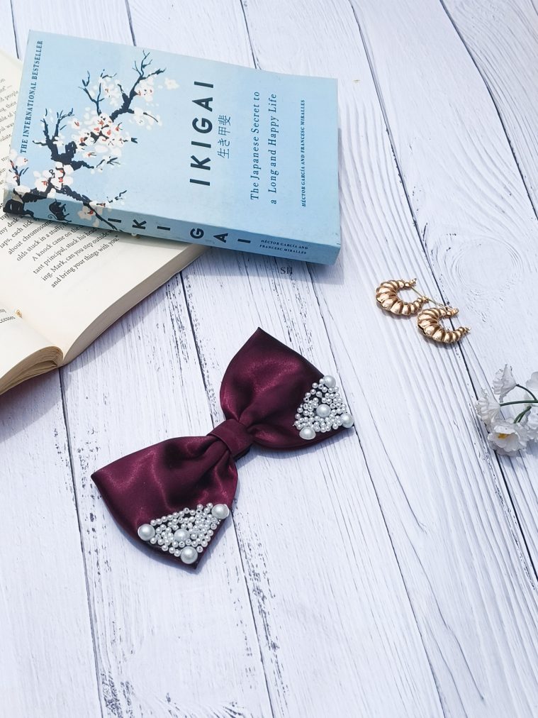 Purple Pearl Hair Bow LOCIHA00034