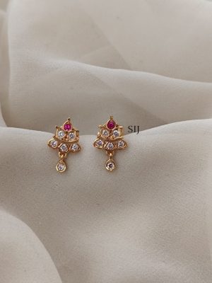 Stone Antique Screw Back Earrings ARJIE02599