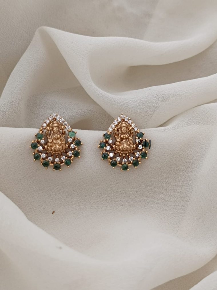 Stone Lakshmi Stud Earrings ARJIE02498