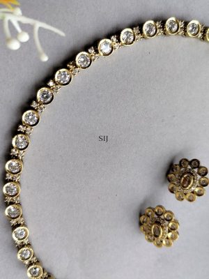 White Stone Necklace DEVIN00635