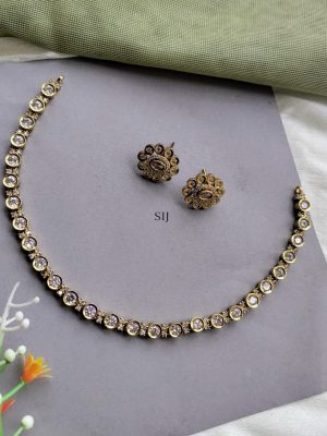 White Stone Necklace DEVIN00635