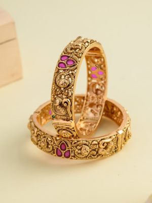 Peacock Antique Kada Bangles AADIB01352