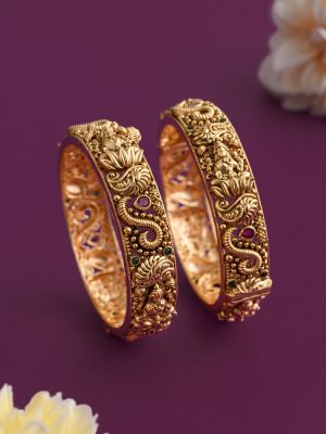 Lakshmi Antique Kada Bangles AADIB01356