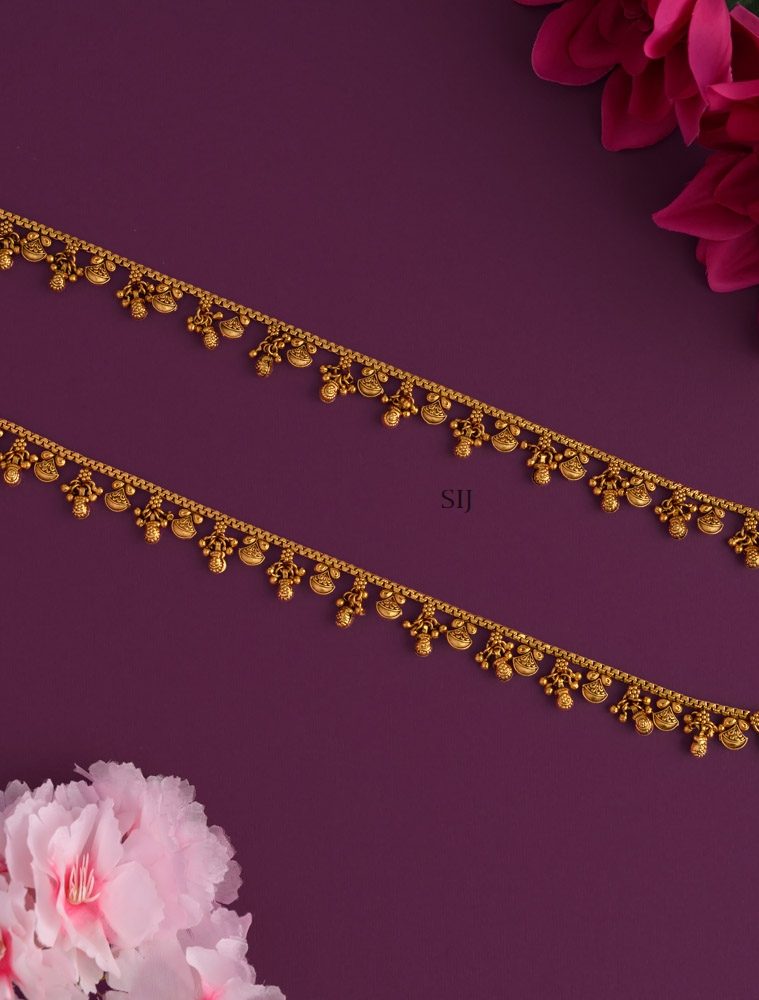 Gold Plated Antique Anklets AADIAN01401