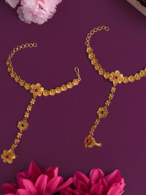 Antique Finger Ring Bracelet(Hathpan) AADIB01405