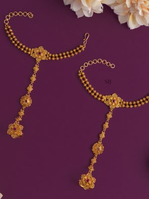 Antique Finger Ring Bracelet(Hathpan) AADIB01407