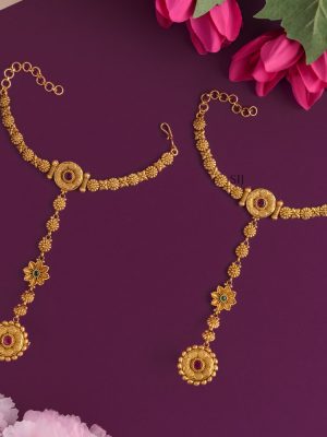 Antique Finger Ring Bracelet(Hathpan) AADIB01409