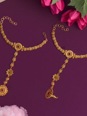 Antique Finger Ring Bracelet(Hathpan) AADIB01409