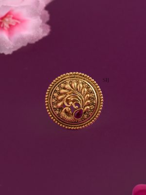 Antique Peacock Adjustable Finger Ring AADIF01415