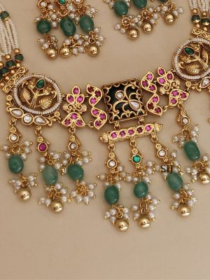 Stone White Beaded Necklace ABDIN02153