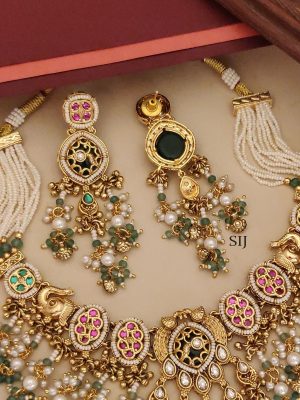 Stone White Beaded Necklace ABDIN02154