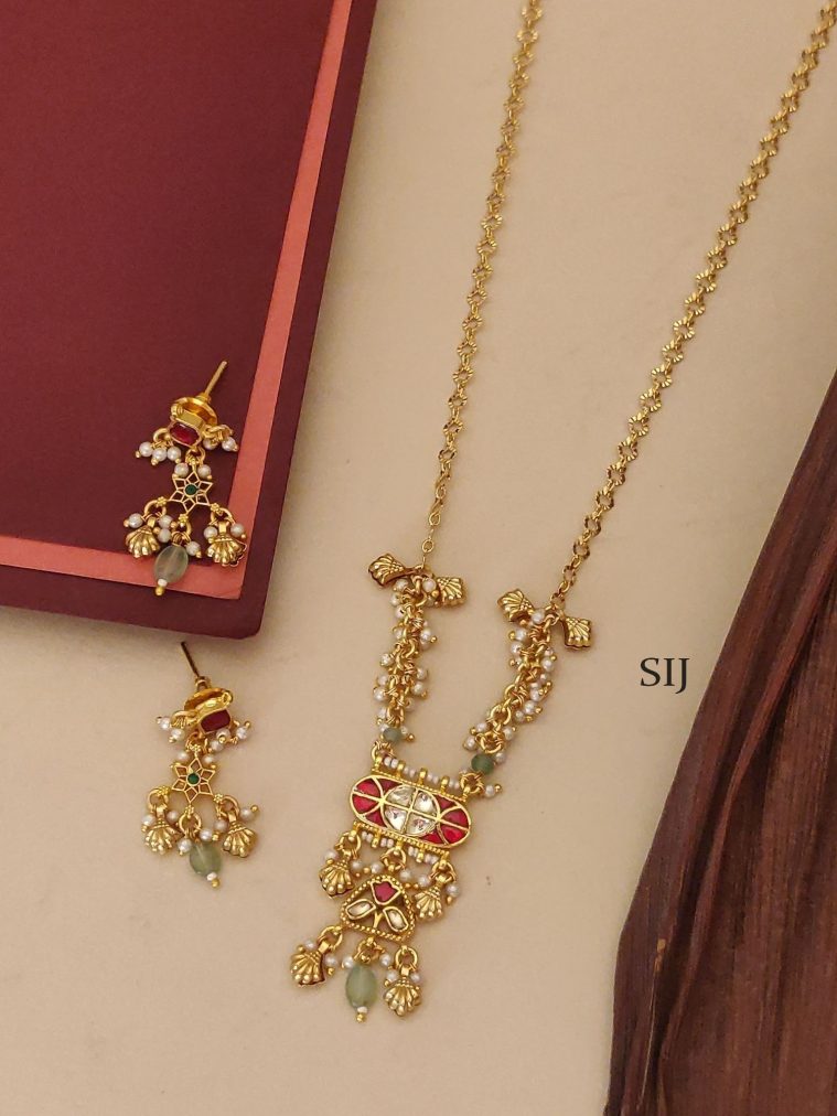Pachi Kundan Pendant Chain ABDIPC02155