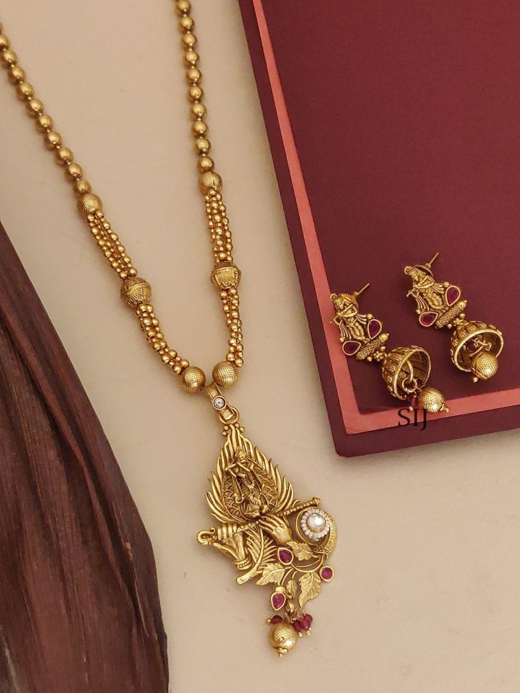 Stone Krishna Pendant Chain ABDIPC02159