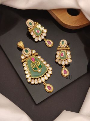 Emerald Pendant Set ABDIPC02167