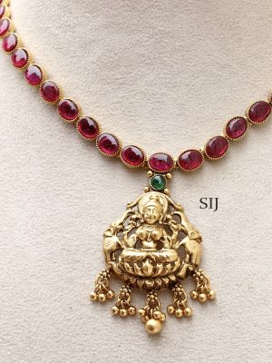 Ruby Bharatanatyam Necklace ACCIN02305
