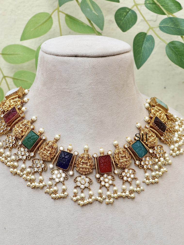 Lakshmi Navaratna Necklace ACCIN02314