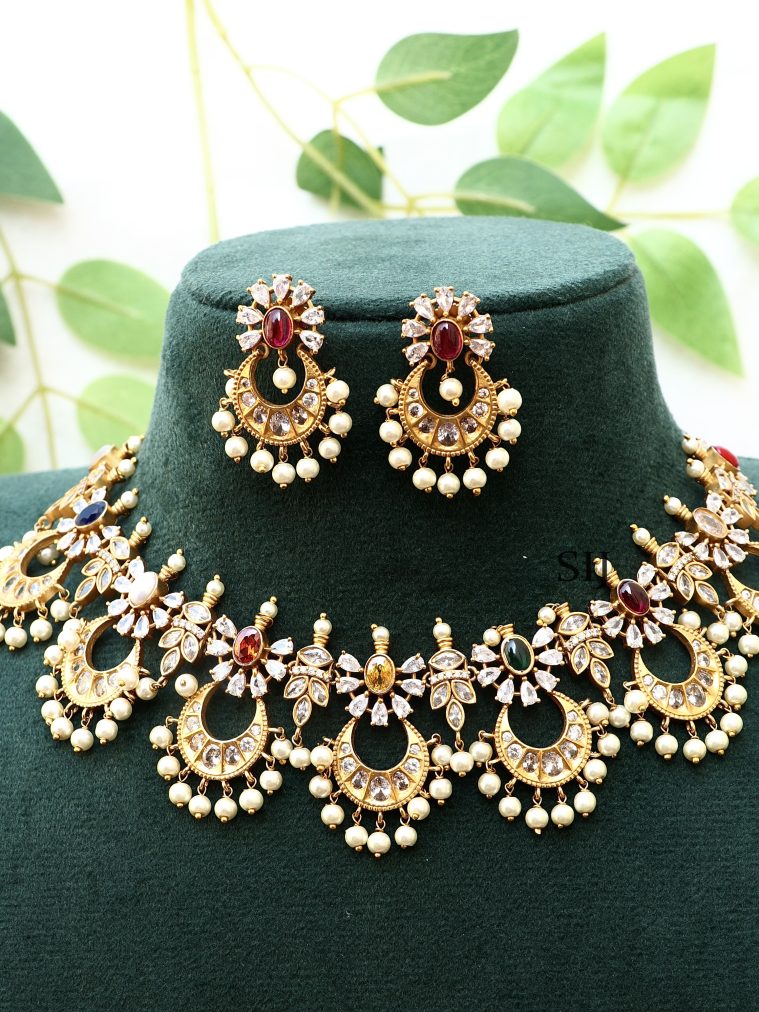 Stone Chandbali Necklace ACCIN02321