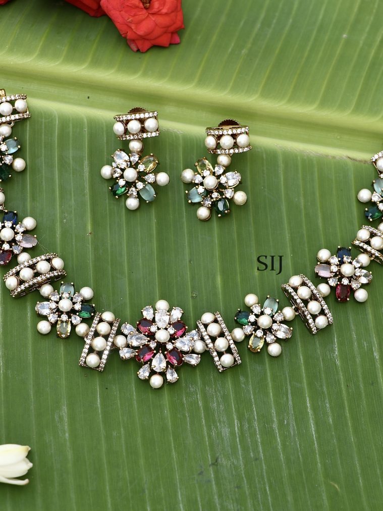 Stone Pearl Necklace ACCIN02346