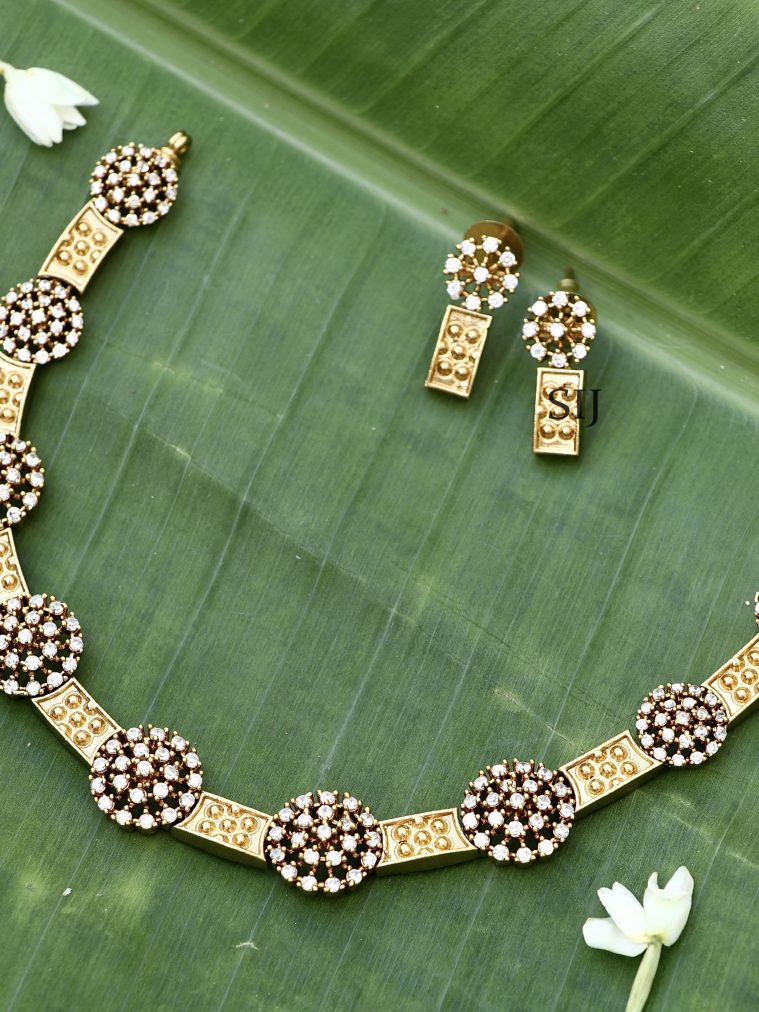 White Stone Necklace ACCIN02363