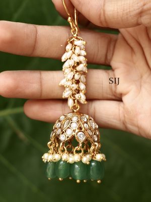 Jadau Kundan Hook Jhumkas ACCIE02365