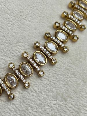 Emerald White Stone Necklace SPAIN02471