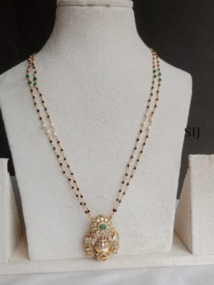 Black Beads Victorian Necklace SPAIN02478