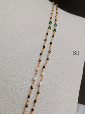 Black Beads Victorian Necklace SPAIN02478