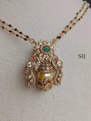 Black Beads Victorian Necklace SPAIN02478