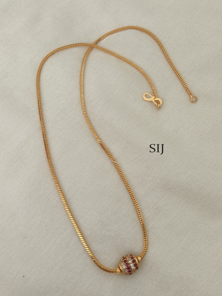 Stone Ball Pendant Chain DHEIPC02539