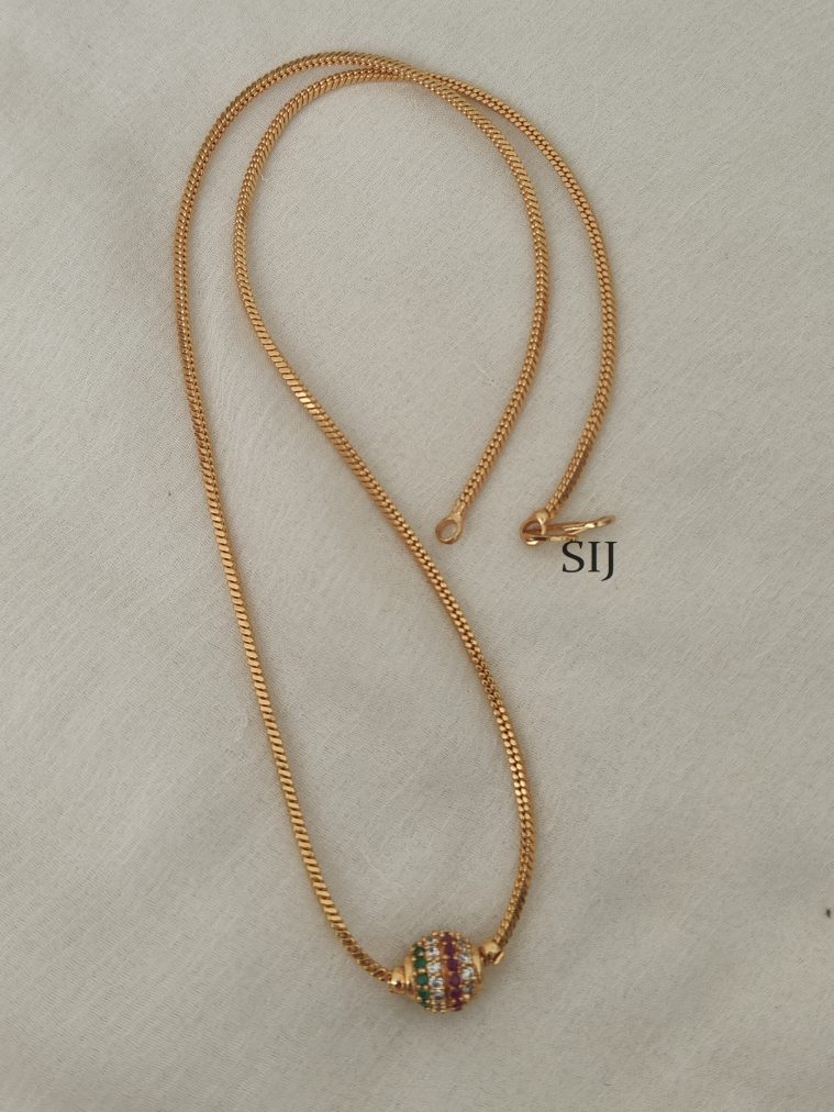 Stone Ball Pendant Chain DHEIPC02540