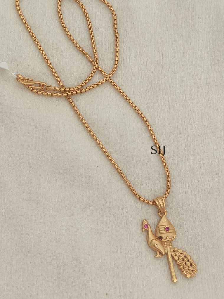 Peacock Vel Pendant Chain DHEIPC02545