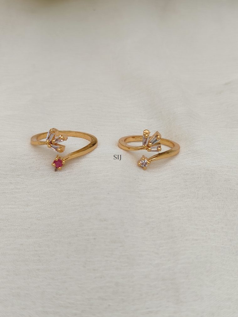 AD Stone Adjustable Finger Ring DHEIF02558