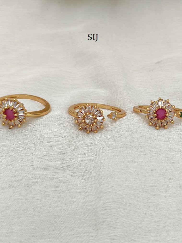 AD Stone Adjustable Finger Ring DHEIF02566