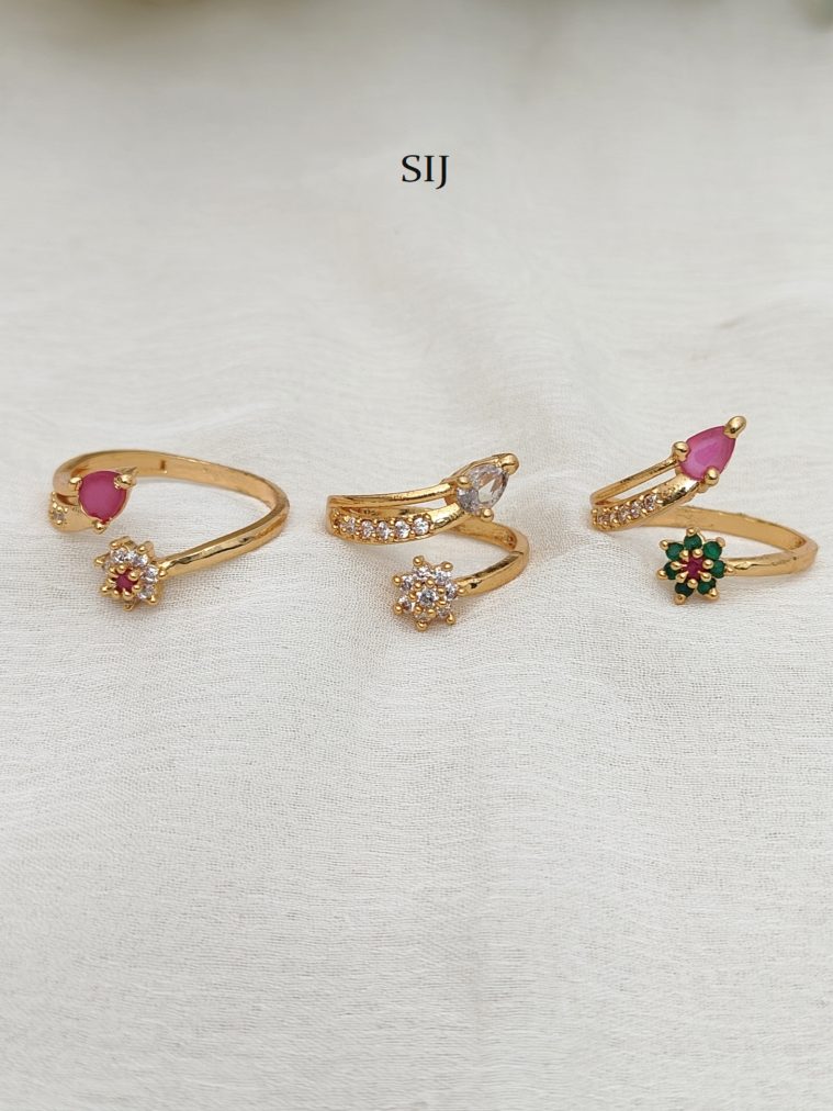 AD Stone Adjustable Finger Ring DHEIF02567