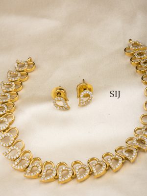 White Stone Necklace ALAIN00030