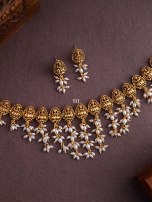Lakshmi Pearl Guttapusalu Necklace AJPIN03330