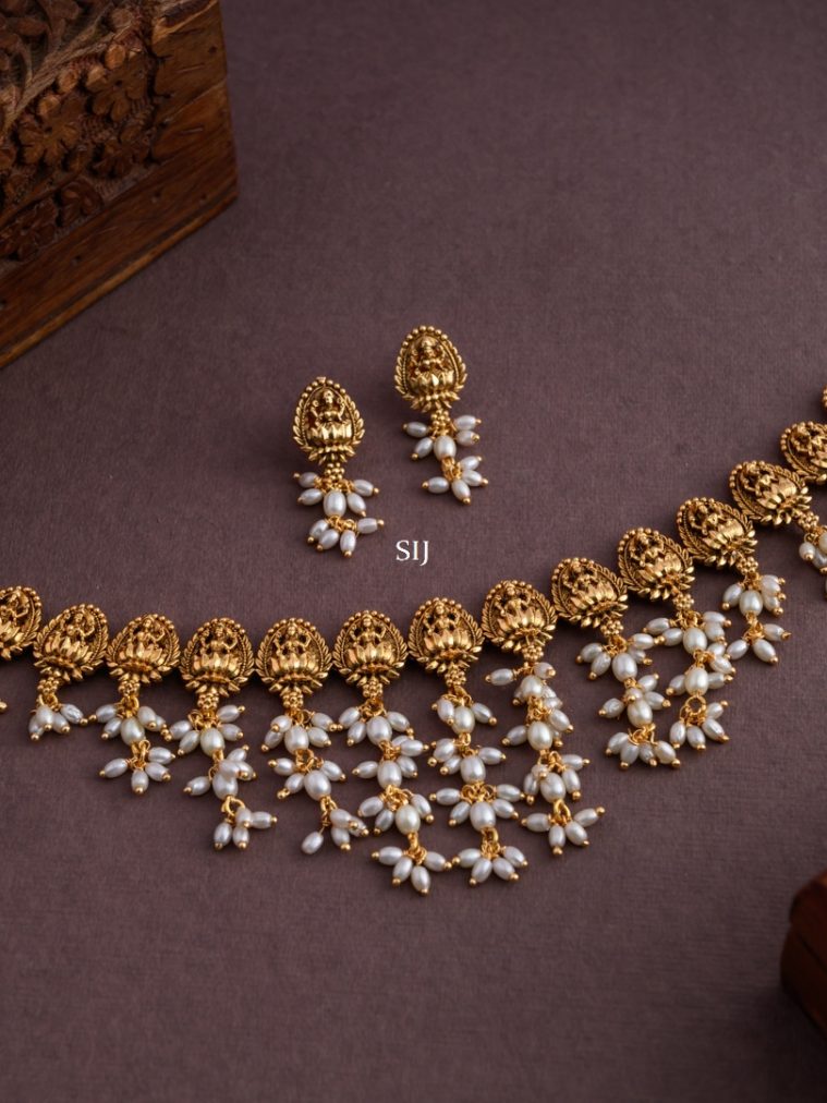 Lakshmi Pearl Guttapusalu Necklace AJPIN03330