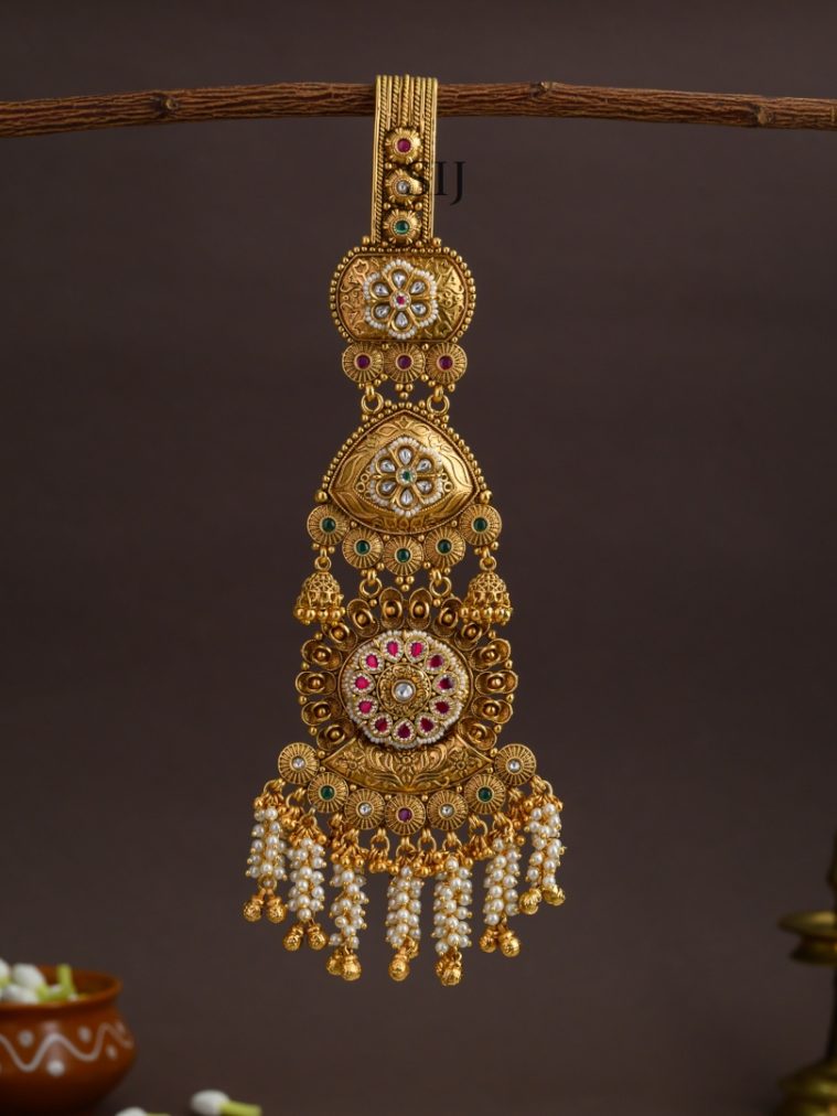 Antique Gold Look Alike Saree Juda Pin AJPIS03387