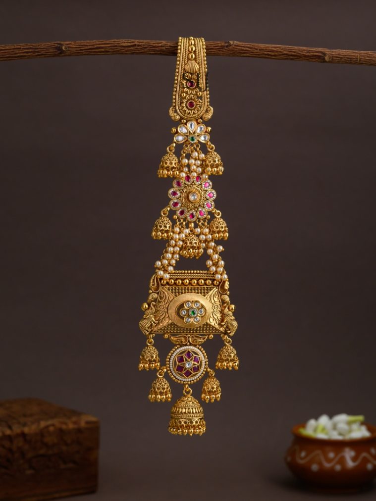 Antique Gold Look Alike Saree Juda Pin AJPIS03391