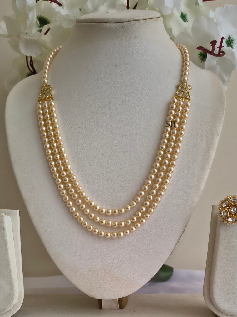 Three Layes Pearl Necklace ELEIN00055