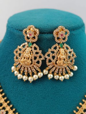 Multi Stones Lakshmi Necklace LADIN00879