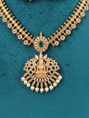 Multi Stones Lakshmi Necklace LADIN00879