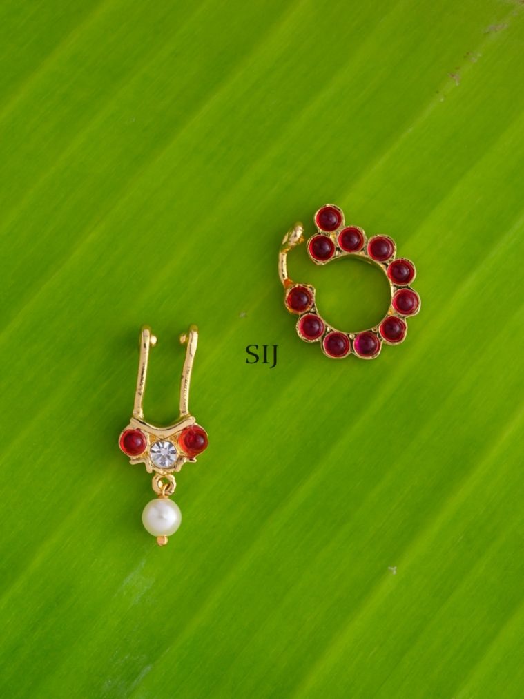Bharatanatyam Kemp Nose Ring AJPIPN03344