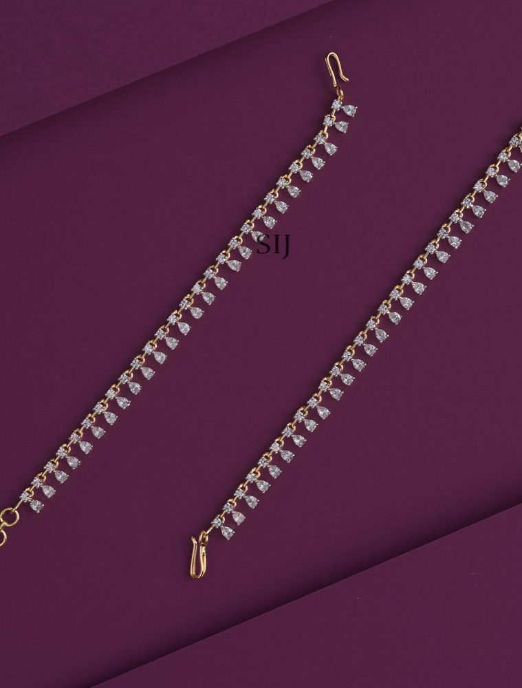 GJ Polish White Stone Ear Chains