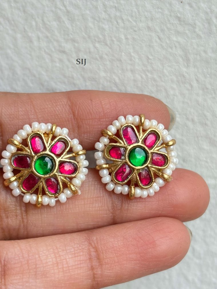Jadau Kundan Stud Earrings SPAIE02466